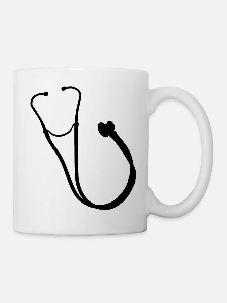 stetoscope profession - Tasse - Weiß