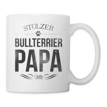 Stolzer Bullterrier-Papa - Tasse - Weiß - Rechts