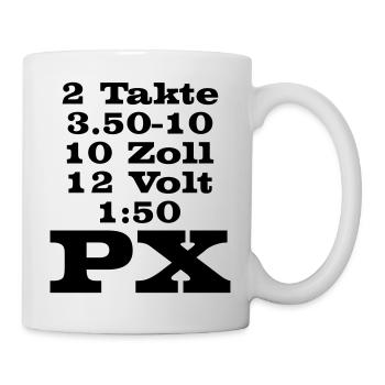 PX in Zahlen - Tasse - Weiß - Rechts