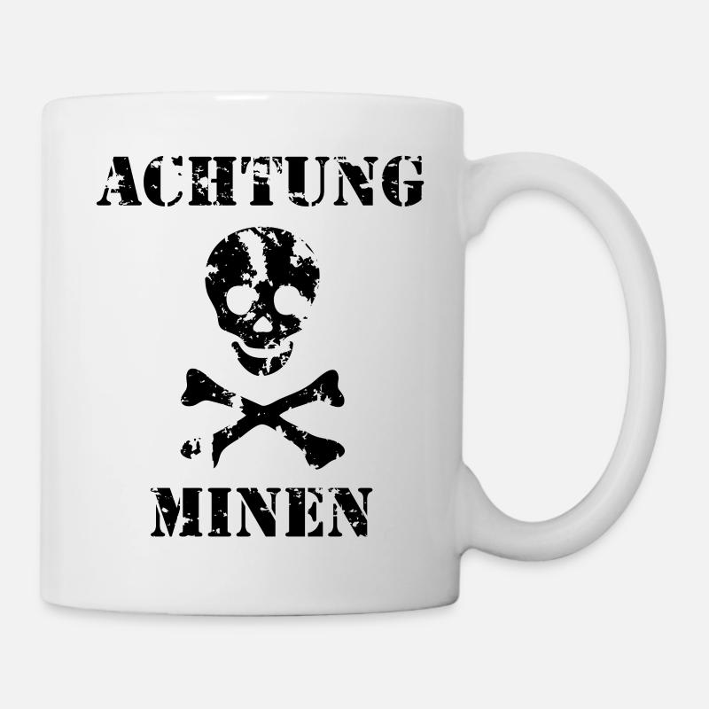 Achtung Minen Sign - Mug - white