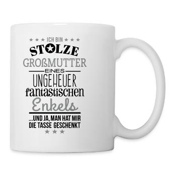 Ungeheuer fantastischer Enkel - Oma / Tasse - Tasse - Weiß - Rechts