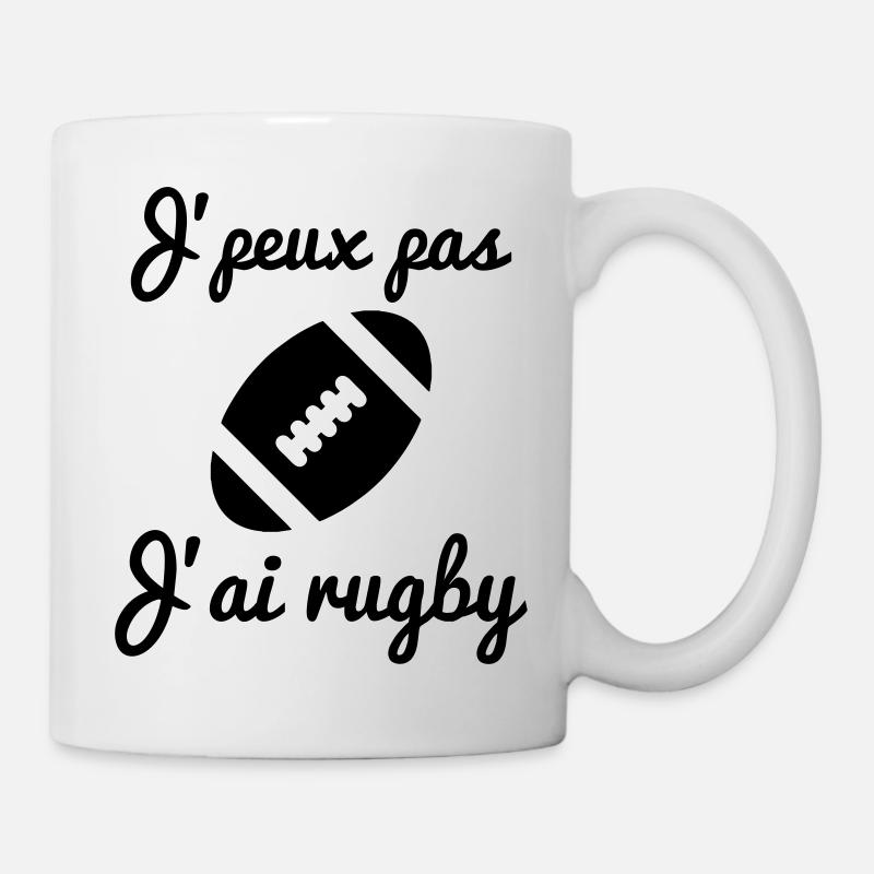 j'peux pas j'ai rugby - Mug blanc - blanc