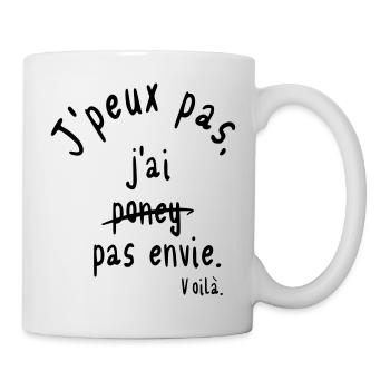 J'ai pas envie - Mug blanc - blanc - Droite