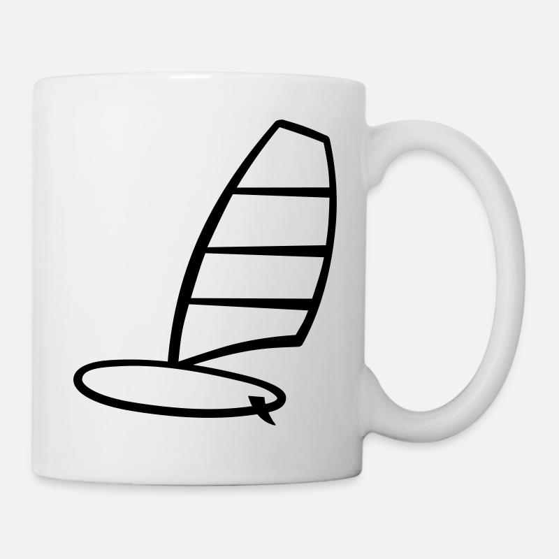de la planche a voile - Mug blanc - blanc