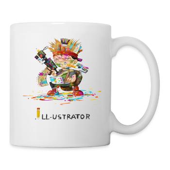 illustrateur - Mug blanc - blanc - Droite