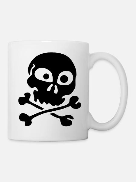 Totenkopf (cranio) 01.0 - Kop/krus - hvid