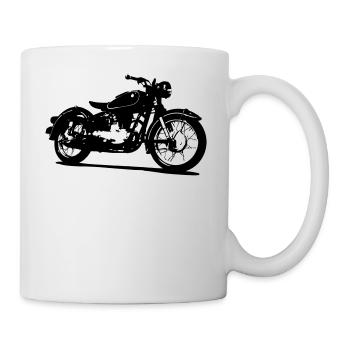 Moto classique vélo015 - Mug blanc - blanc - Droite