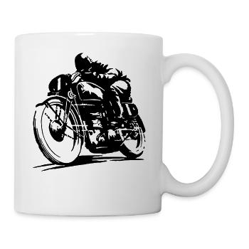 Moto classique bike013 - Mug blanc - blanc - Droite
