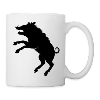 Wildschwein - Tasse - Weiß - Rechts