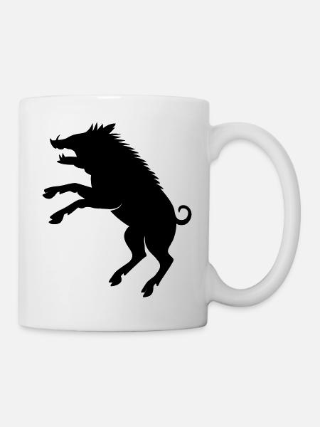 Wildschwein - Tasse - Weiß