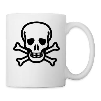 Skull Tribal Tattoo - Mug - white - Right
