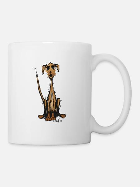 gestromter Hund - Tasse - Weiß