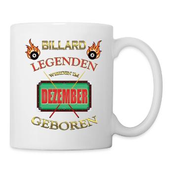 BILLIARD LEGENDEN WERDEN IM DEZEMBER GEBOREN - Tasse - Weiß - Rechts