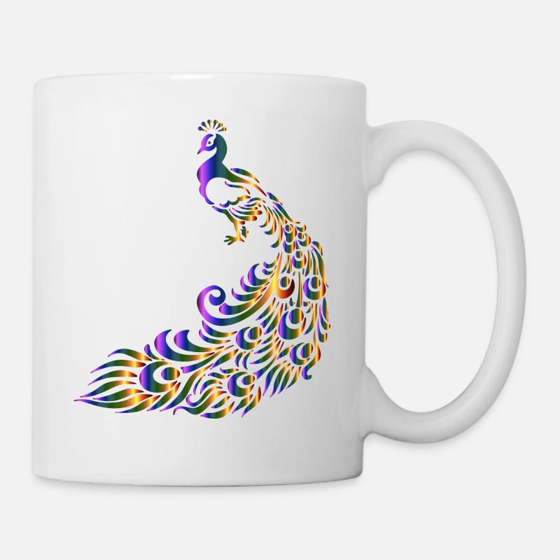 Peacock colorful - Mug - white