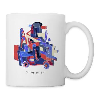 I love my car - Mug - white - Right