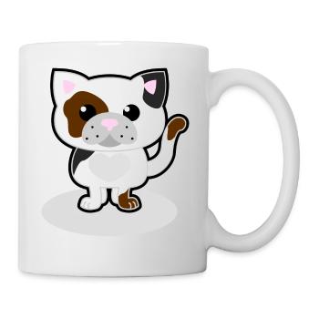 Süße Katze - Tasse - Weiß - Rechts
