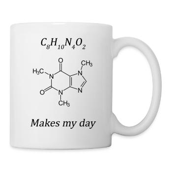 Caffeine makes my day - Mug - white - Right