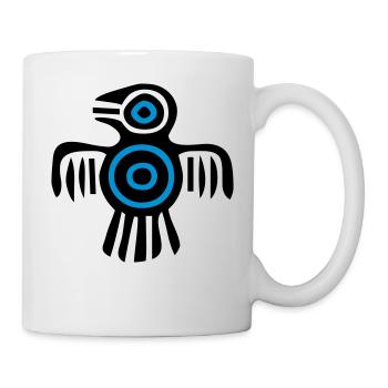 indischer Kulturvogel - Tasse - Weiß - Rechts