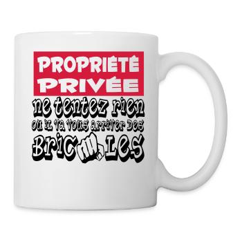 Humour / Propriété privée - Mug blanc - blanc - Droite