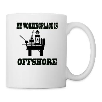 MY WORKINGPLACE IS OFFSHORE - Tasse - Weiß - Rechts