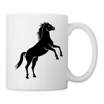 Pferd - Tasse - Weiß - Rechts