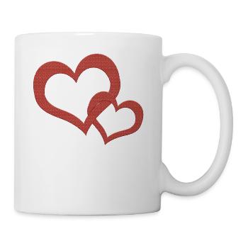 Two hearts - Mug - white - Right