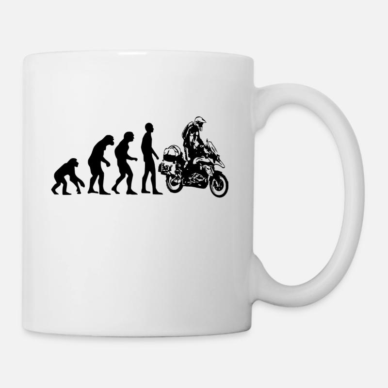 Human Evolution Enduro - Mug blanc - blanc