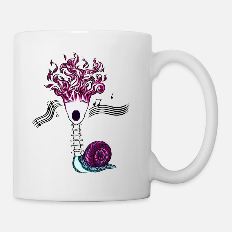 chansons flamme backbone escargot - Mug blanc - blanc
