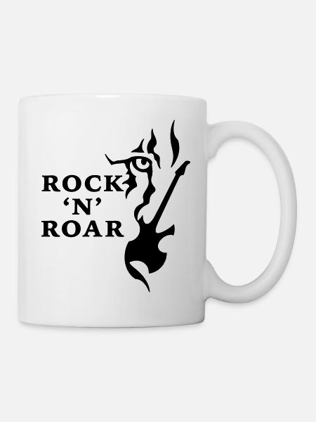 Rock & Roar (monochrome) - Mug blanc - blanc