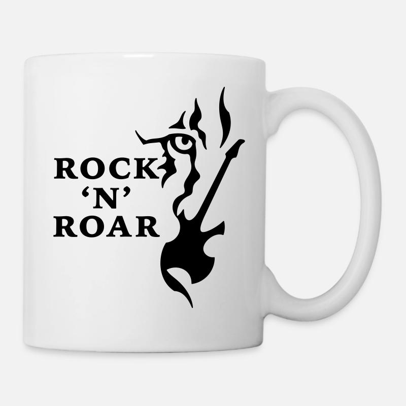 Rock & Roar (monochrome) - Tasse - Weiß