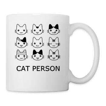 Katze Person - Tasse - Weiß - Rechts