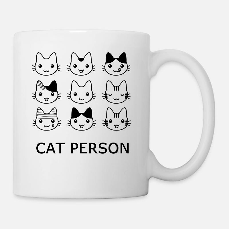 Katze Person - Tasse - Weiß