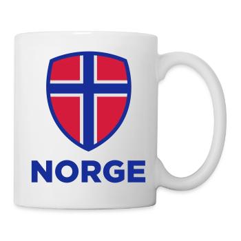 Nationalflagge von Norwegen - Tasse - Weiß - Rechts
