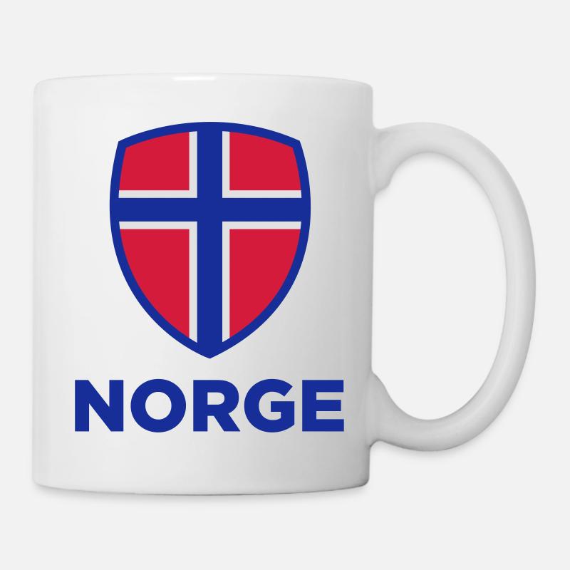 Nationalflagge von Norwegen - Tasse - Weiß