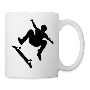 Skateboarder on skateboard - Mug - white - Right