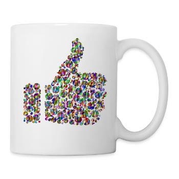 pouce arc-en-couleur - Mug blanc - blanc - Droite