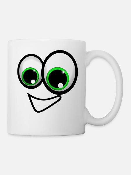 Gesicht Comic - Tasse - Weiß