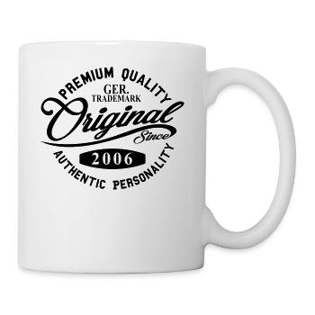 Origine Depuis 2006 Handwriting Qualité Premium - Mug blanc - blanc - Droite