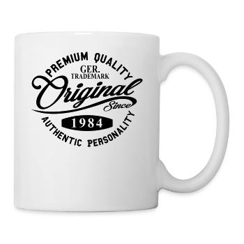 Original Since 1984 Handwriting Premium Quality - Tasse - Weiß - Rechts