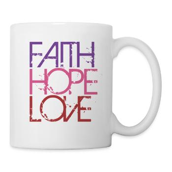 Faith Hope Love - Mug blanc - blanc - Droite