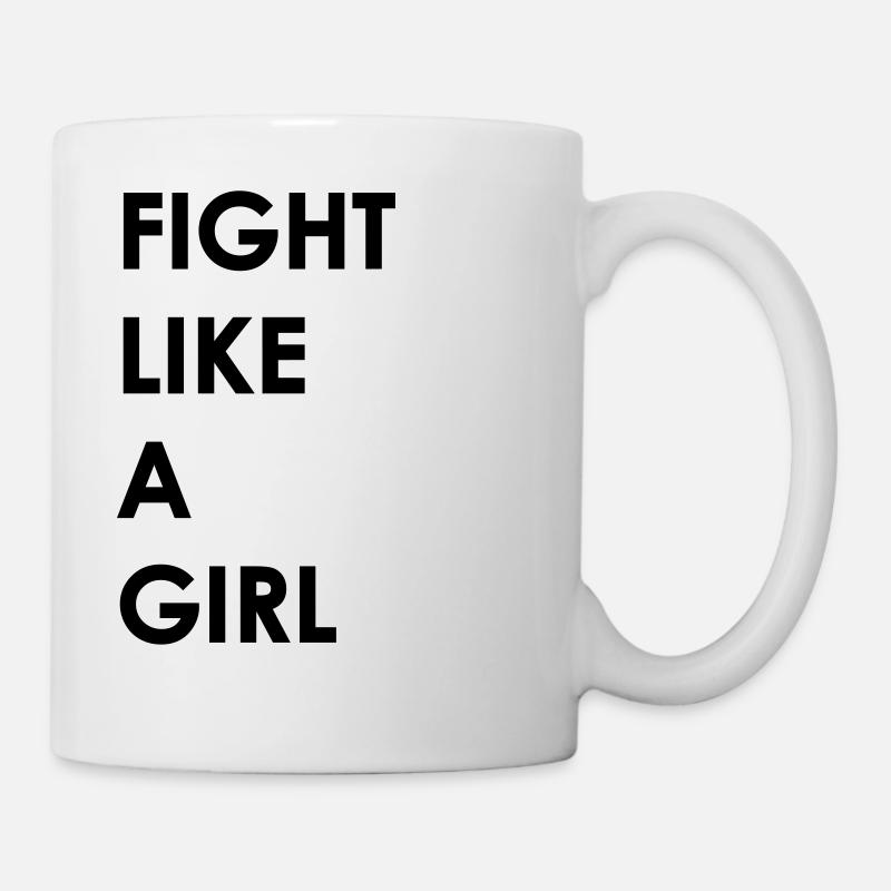 fight like a girl - Mug blanc - blanc