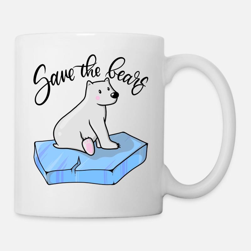 Save the bears - Rettet die Bären - Tasse - Weiß