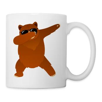 Dabbing Bear With Sunglasses - Cool Gift - Mug - white - Right