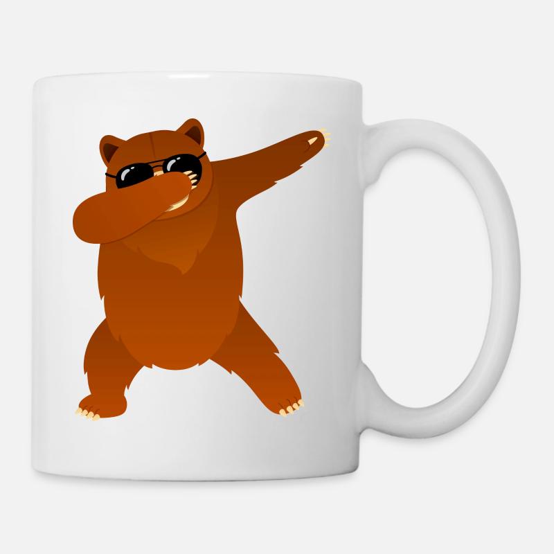 Dabbing Bear With Sunglasses - Cool Gift - Tasse - Weiß