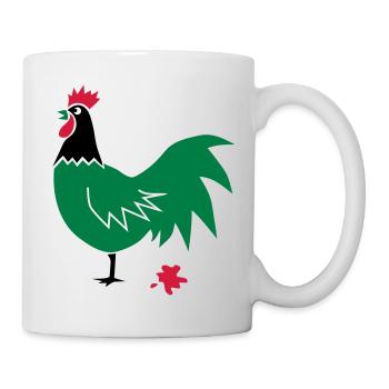 chicken crazy crazy chick duck goose bird bullshit - Mug - white - Right