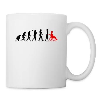 Krankenschwester Shirt · Evolution · Krankenpflege - Tasse - Weiß - Rechts