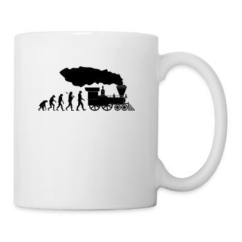 Trains Evolution Shirt · Railroad · Train · Gift - Mug - white - Right