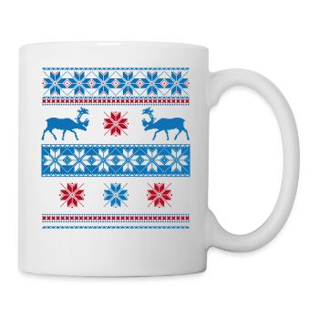 Norweger Pullover - Tasse - Weiß - Rechts