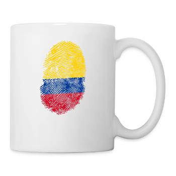 Colombia Shirt · Flag · DNA · fingerprint - Mug - white - Right