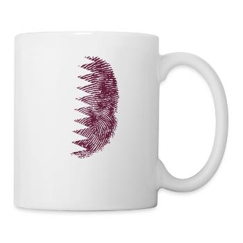 Katar Shirt · Flagge · DNA · Fingerabdruck - Tasse - Weiß - Rechts